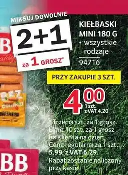 Selgros Kiełbaski mini JBB Bałdyga oferta