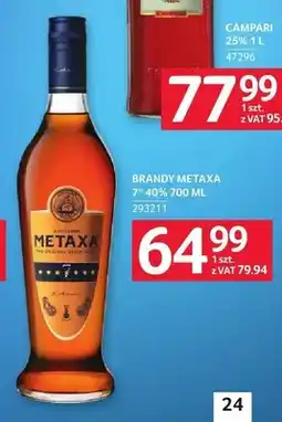 Selgros Brandy Metaxa 7* 40% oferta