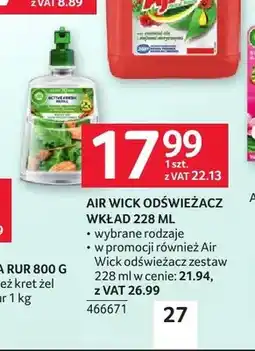 Selgros Wkład do odświeżacza powietrza Air Wick oferta