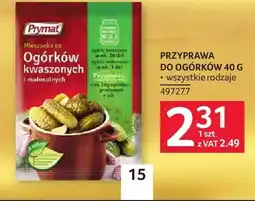 Selgros Mieszanka do ogórków kwaszonych i małosolnych Prymat oferta