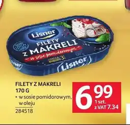 Selgros Filety z makreli w sosie pomidorowym Lisner oferta