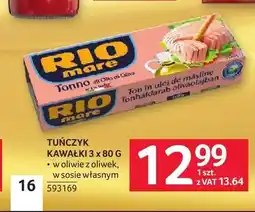 Selgros Tuńczyk kawałki w oliwie z oliwek Rio Mare oferta