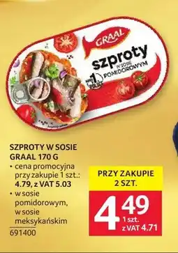 Selgros Szproty w sosie pomidorowym Graal oferta