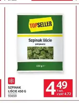 Selgros Szpinak liście porcjowany mrożony TopSeller oferta