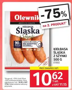 Selgros Kiełbasa Śląska z szynki Olewnik oferta