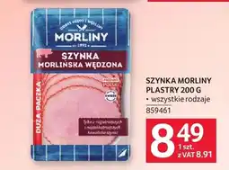 Selgros Szynka Morlińska wędzona plastry Morliny oferta