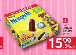 Selgros Lody Nesquik 9-pak oferta