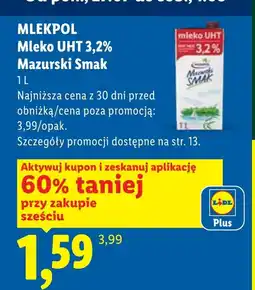 Lidl Mleko Mazurski Smak oferta