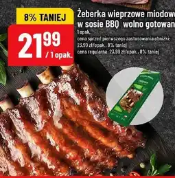 Polomarket Żeberka wieprzowe miodowe w sosie BBQ wolno gotowane oferta