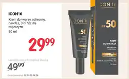 Rossmann Krem do twarzy ochronny nawilżający ICON16 SPF 50 dla mężczyzn oferta