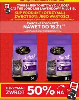 Polomarket Żwirek bentonitowy dla kota zbrylający o zapachu lawendowym Cat The Lord oferta