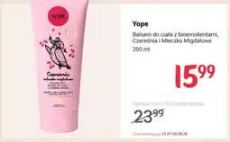Rossmann Balsam do ciała Yope z bioemolientami Czereśnia i Mleczko Migdałowe oferta