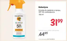 Rossmann Emulsja do opalania w sprayu Kolastyna SPF 50 wodoodporna oferta