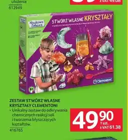 Selgros Zestaw Stwórz Własne Kryształy Clementoni oferta