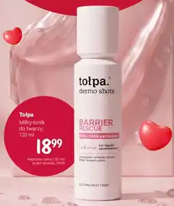 Rossmann Milky-tonik do twarzy Tołpa dermo shots Barrier Rescue oferta
