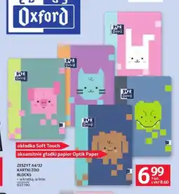 Selgros Zeszyt A4 32 kartki Zoo Blocks Oxford oferta