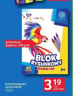 Selgros Blok rysunkowy Astra A4 20 kartek oferta