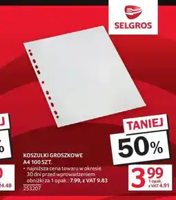 Selgros Koszulki groszkowe A4 oferta