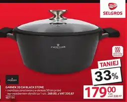 Selgros Garnek Zwieger Black Stone 20 cm oferta