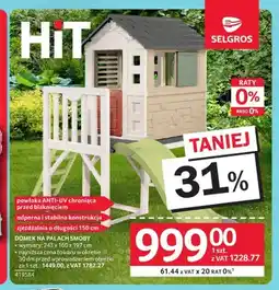 Selgros Domek na palach Smoby oferta