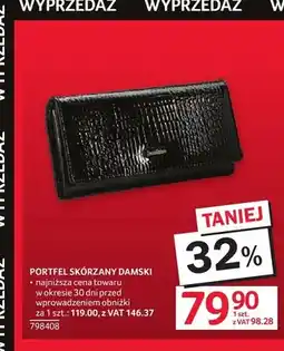 Selgros Portfel skórzany damski oferta