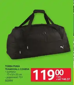 Selgros Torba sportowa Puma Teamgoal L czarna oferta