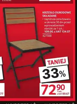 Selgros Krzesło ogrodowe składane oferta