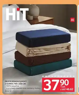 Selgros Prześcieradło jersey z gumką 160x200 cm oferta