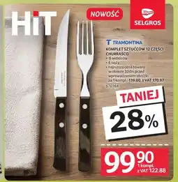 Selgros Komplet sztućców 12 części Tramontina Churrasco oferta