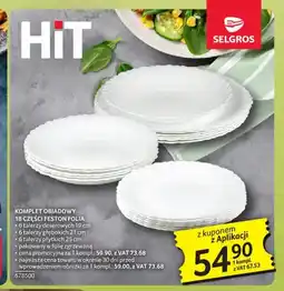 Selgros Komplet obiadowy 18 części Feston Folia oferta