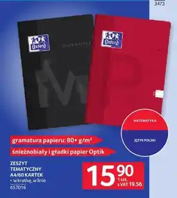 Selgros Zeszyt tematyczny A4 60 kartek Oxford oferta