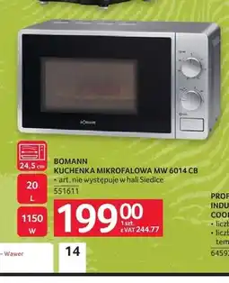 Selgros Kuchenka mikrofalowa Bomann MW 6014 CB oferta