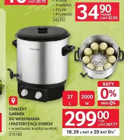 Selgros Garnek do wekowania i pasteryzacji Concept ZH0030 oferta