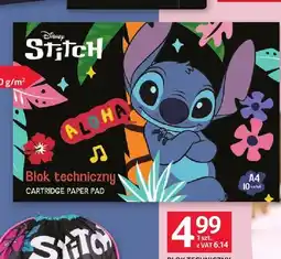 Selgros Blok techniczny Disney Stitch A4 10 kartek oferta
