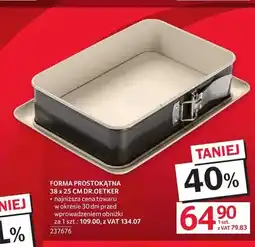 Selgros Forma prostokątna Dr. Oetker 38x25 cm oferta