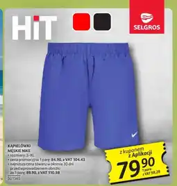 Selgros Kąpielówki męskie Nike oferta
