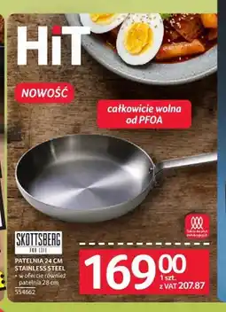 Selgros Patelnia 24 cm Stainless Steel Skottsberg oferta