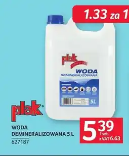 Selgros Woda demineralizowana Plak oferta