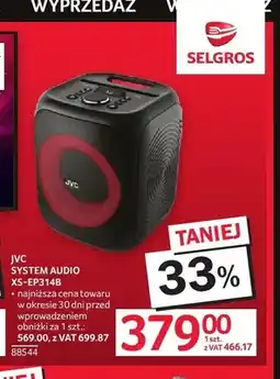 Selgros System audio JVC oferta