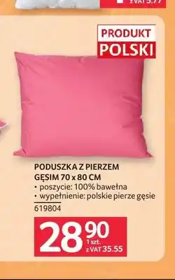 Selgros Poduszka z pierzem gęsim 70x80 cm oferta