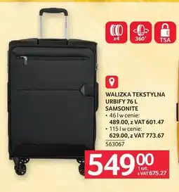 Selgros Walizka tekstylna Samsonite Urbify oferta