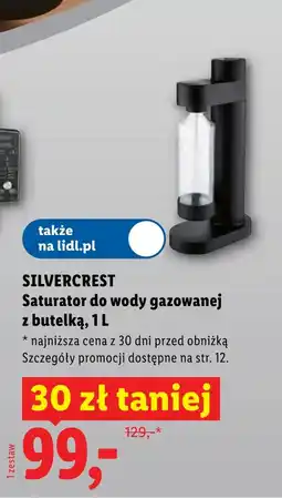 Lidl Saturator do wody SilverCrest oferta