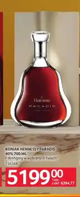 Selgros Koniak Hennessy Paradis oferta