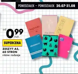 Biedronka Zeszyt A5 60 stron Kayet oferta