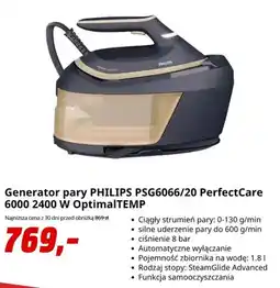 Media Markt Generator pary PHILIPS PerfectCare 6000 2400W OptimalTEMP oferta