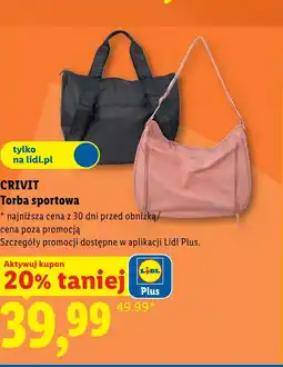Lidl Torba sportowa Crivit oferta