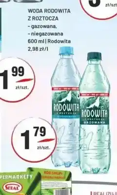 Sedal Woda Rodowita z Roztocza niegazowana oferta