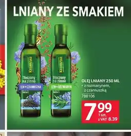 Selgros Olej lniany tłoczony na zimno Kujawski len z czarnuszką oferta