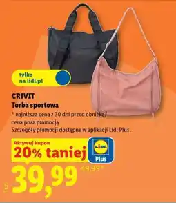 Lidl CRIVIT Torba sportowa oferta