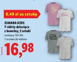 Lidl ESMARA KIDS T-shirty dziecięce z bawełny, 2 sztuki oferta